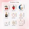 60PCS Assorted Gold Plated Enamel Animal Moon Star Fruit Charm Pendant DIY for Necklace Bracelet Jewelry Making and Crafting